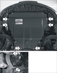 Защита двигателя и КПП Мотодор 01123 для Mazda 3 03-08 / 5 05-10