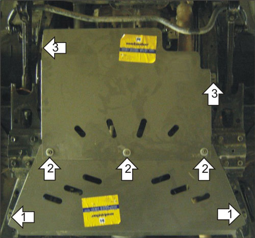 Защита КПП и РК Мотодор 01422 для Nissan Patrol Y61 04-10