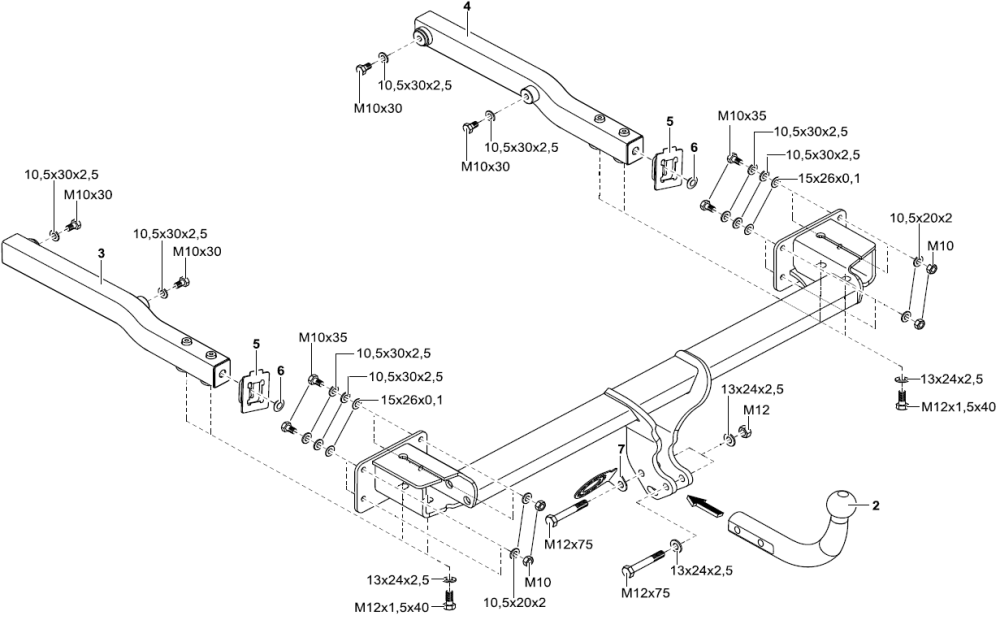 Фаркоп WESTFALIA 313433600001 для Mercedes GLK 10/08