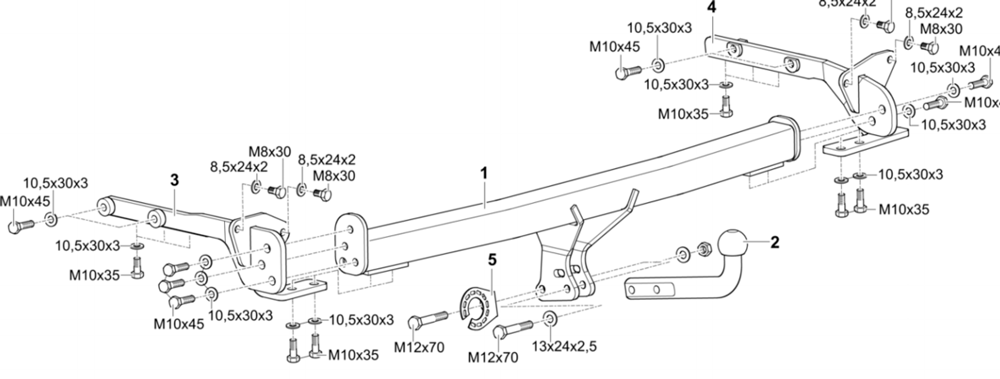 Фаркоп WESTFALIA 332261600001 для Nissan X-Trail 07-