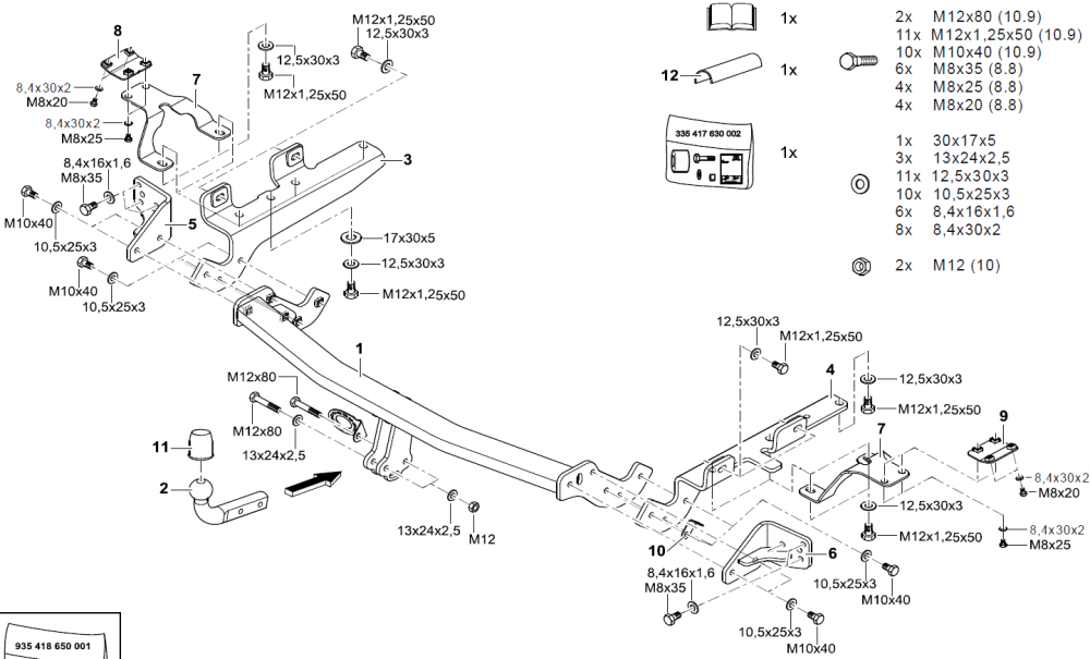 Фаркоп WESTFALIA 335418600001 для Toyota RAV4 13-
