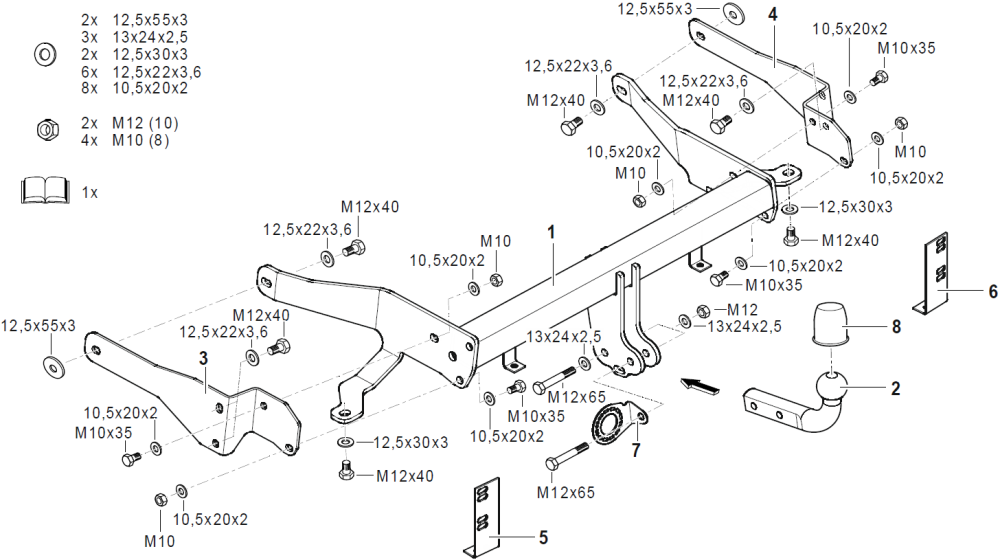 Фаркоп WESTFALIA 342217600001 для Chevrolet Captiva (S3X) 06-