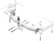 Фаркоп ОЦИНКОВАННЫЙ MOTODOR 92527-FE для Toyota Land Cruiser 200 / Lexus LX 570 / LX 450