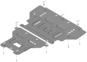 Защита картера двигателя, КПП Мотодор 70105 для Audi A6 / Allroad