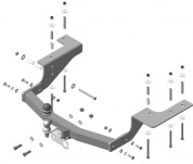 Фаркоп MOTODOR 93102-FE для Great Wall Hover H3 / H5 / Haval H5