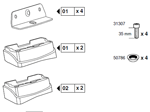 Крепёжный комплект THULE 3004 для FIAT Stilo 01-07