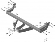 Фаркоп MOTODOR 92507-FE для Toyota HILUX 8 / Jac T6