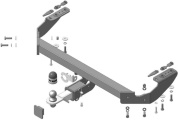 Фаркоп MOTODOR / МОТОДОР 99021-E для Exeed TXL