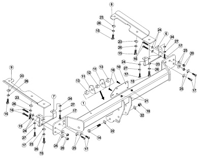 Фаркоп WESTFALIA 338108600001 для Honda CR-V 4