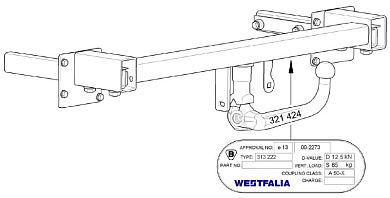 Фаркоп WESTFALIA 313222600001 для Mercedes W251