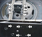 Крепление запасного колеса Мотодор 20911 для Hyundai HD 72 / HD 78 / HD 65