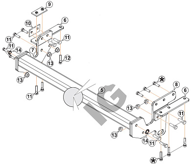 Фаркоп ARAGON E4417CA для NISSAN X-Trail 3