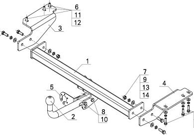 Фаркоп AVTOS HV 02 для HAVAL H2