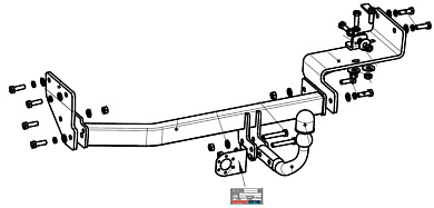 Фаркоп BOSAL 6760-A для Kia Rio X-line