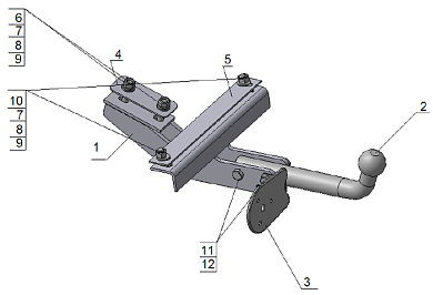 Фаркоп AVTOS HY 14 для HYUNDAI Matrix