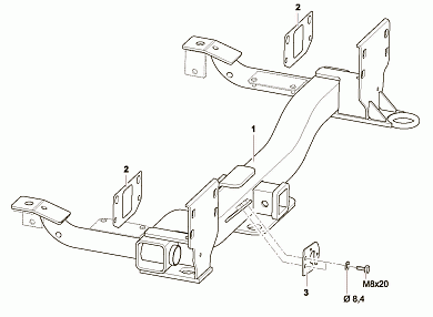 Балка фаркопа WESTFALIA 323074600001 для Land Rover Range Rover 02-