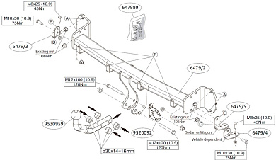 Фаркоп BRINK 647900 для BMW 5ER G30 / G31