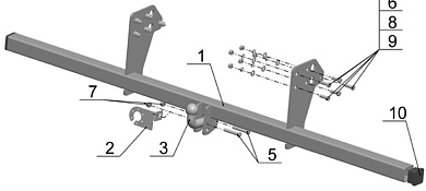 Фаркоп AVTOS HY 25 для HYUNDAI HD-65