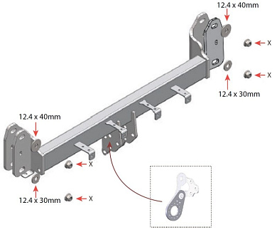 Фаркоп WESTFALIA 303483600001 для BMW X3 F25 / G01 / X4 G02