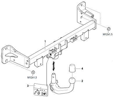 Фаркоп WESTFALIA 303366600001 для BMW 3ER F34 Gran Turismo