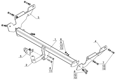 Фаркоп AVTOS MZ 01 для Mazda CX-5