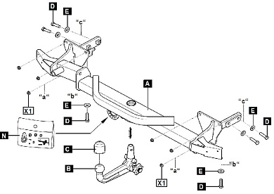 Фаркоп WESTFALIA 342207600001 для Jeep Cherokee 5