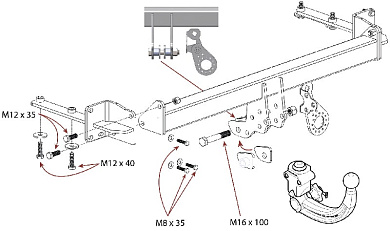 Фаркоп WESTFALIA 338131600001 для Honda CR-V 5