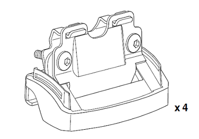 Крепёжный комплект THULE 4010 для OPEL Astra ун 04-06 / Signum 03-08 / Vectra ун 03-08 / Zafira 05-07