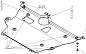 Защита картера двигателя, КПП Мотодор 02544 для Toyota Avensis / Auris / Corolla