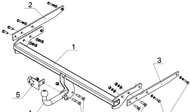 Фаркоп AVTOS FD 31 для FORD Kuga 2