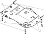 Защита двигателя, КПП Мотодор 01439 для Nissan Murano