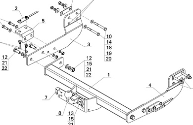 Фаркоп AVTOS FD 32 для FORD TRANSIT 8