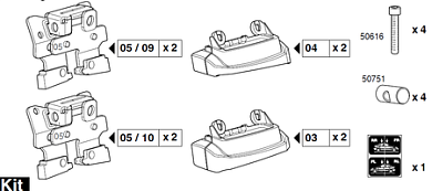 Крепёжный комплект THULE 3017 для CITRO?N C5  08– / C6  05– / PEUGEOT 207 хэч 06– / 308 хэч 07– / 407 сед 04-10 / 3008 / 5008  09–