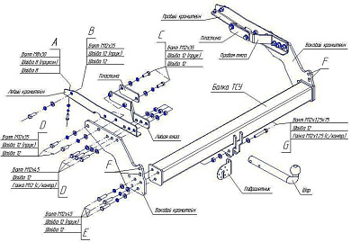 Фаркоп BOSAL 4366-A для NISSAN NP300