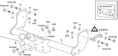 Фаркоп WESTFALIA 307378600001 для Ford Transit