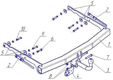 Фаркоп AVTOS FD 23 для FORD Mondeo 4