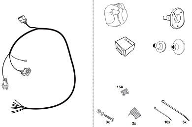 Электрика для фаркопа (оригинальная) HAK-SYSTEM 12140523 для Nissan Note / X-Trail / Qashqai