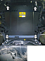 Защита картера двигателя, КПП Мотодор 01324 для Mitsubishi Outlander XL / Citroen C-Crosser / Peugeot 4007