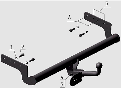 Фаркоп AVTOS HY 01 для HYUNDAI Accent 2