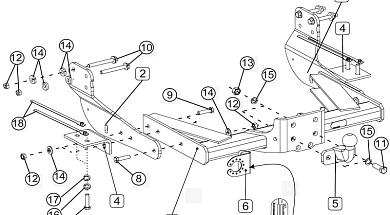 Фаркоп BOSAL 3984-F для Ford Transit 8