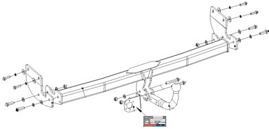 Фаркоп BOSAL 4263-A для Hyundai Elantra 6