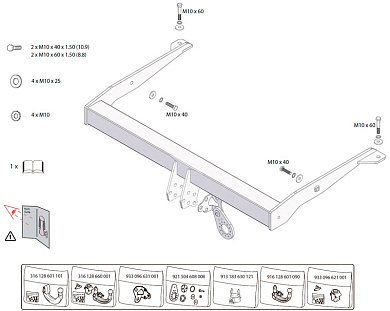 Фаркоп WESTFALIA 305558600001 для Audi A6